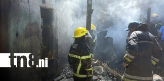 Foto: Fuerte incendio en una vivienda de Juigalpa / TN8