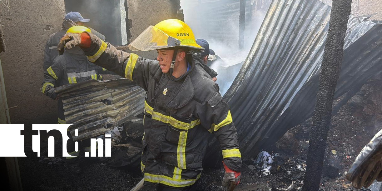 Foto: Fuerte incendio en una vivienda de Juigalpa / TN8