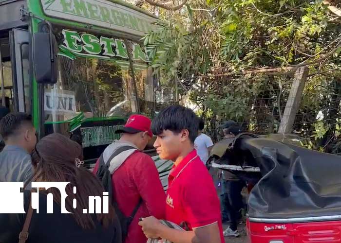 Foto: Fuerte accidente de tránsito en Ticuantepe / TN8