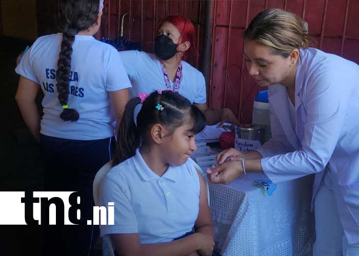 Foto: Vacunación contra el Virus del Papiloma Humano (VPH) en Managua / TN8