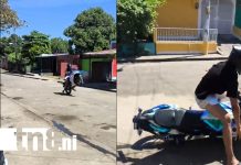 Hacer piruetas peligrosas en plena vía pública casi le cuesta la vida Foto: Casi se mata haciendo piruetas en plena vía pública /TN8