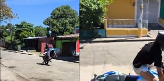Foto: Casi se mata haciendo piruetas en plena vía pública /TN8