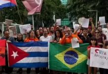 Más de 2.000 brasileños exigen envío de ayuda y combustible a Cuba Foto: Solidaridad de Brasil con Cuba /cortesía