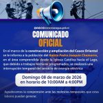 Foto: ¡Atención pobladores! Interrupción de energía eléctrica en el Barrio Pedro Joaquín Chamorro/Cortesía