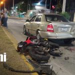 Foto: Accidente en el Zumen deja motociclista lesionado en Managua/TN8