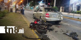 Foto: Accidente en el Zumen deja motociclista lesionado en Managua/TN8