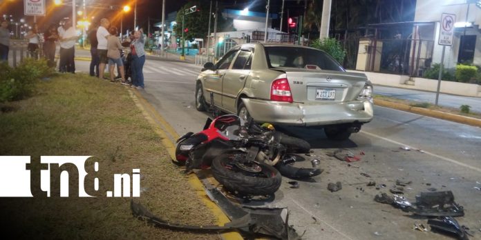 Foto: Accidente en el Zumen deja motociclista lesionado en Managua/TN8