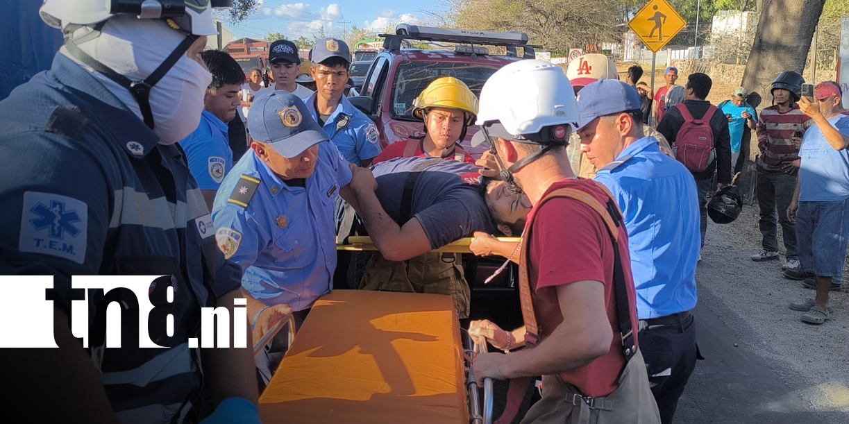 Foto: Conductor sufre fractura tras impactar contra camión en carretera de Estelí/ TN8