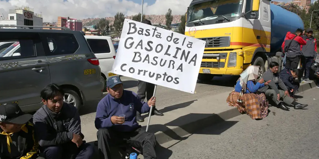 Foto: Crisis del combustible en Bolivia /cortesía 