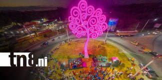 Foto: Masaya enciende su quinto Árbol de la Vida en honor a Leonel Rugama/TN8