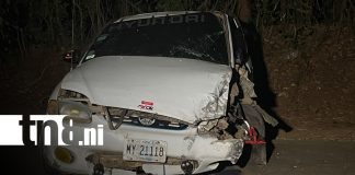 Foto: Fuerte accidente en carretera a Tisma deja familia lesionada en sector La Ceibita/TN8