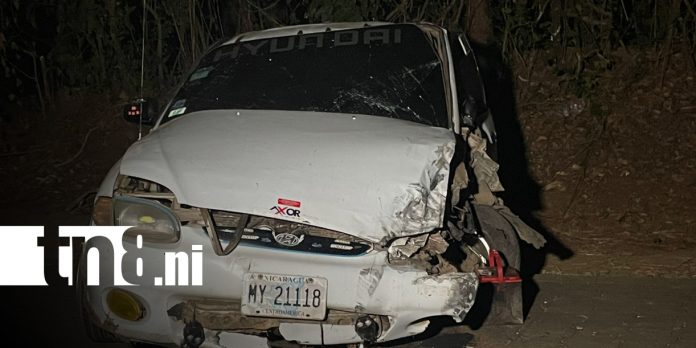 Foto: Fuerte accidente en carretera a Tisma deja familia lesionada en sector La Ceibita/TN8