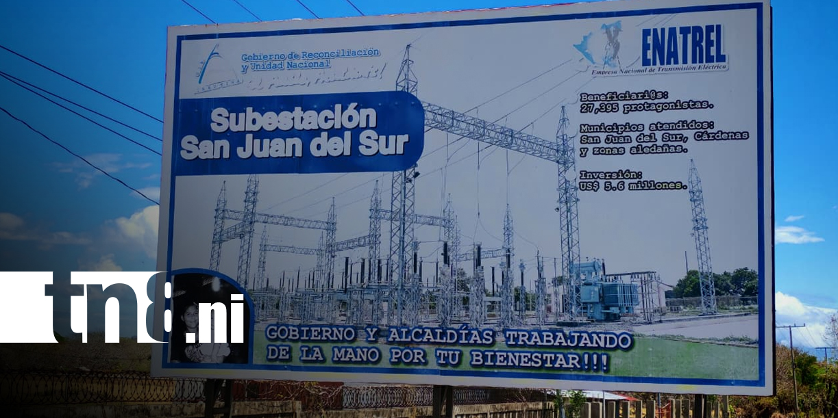 Foto: Megaobra eléctrica de la India trae estabilidad y beneficios a San Juan del Sur/TN8