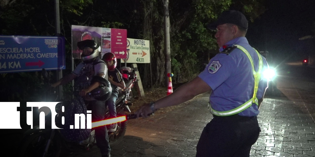 Foto: Policía Nacional refuerza seguridad vial en Ometepe durante Semana Veraniega/TN8