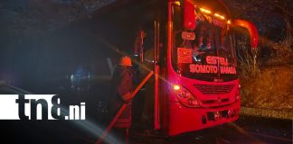 Foto: Bus casi se incendia en carretera Panamericana en Yalagüina/TN8