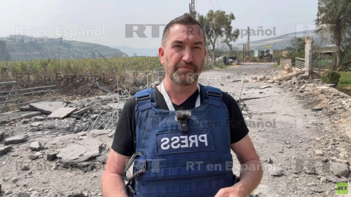 Foto: Reportero de RT sobrevive a bombardeo israelí/Cortesía Foto: Reportero de RT sobrevive a bombardeo israelí/Cortesía