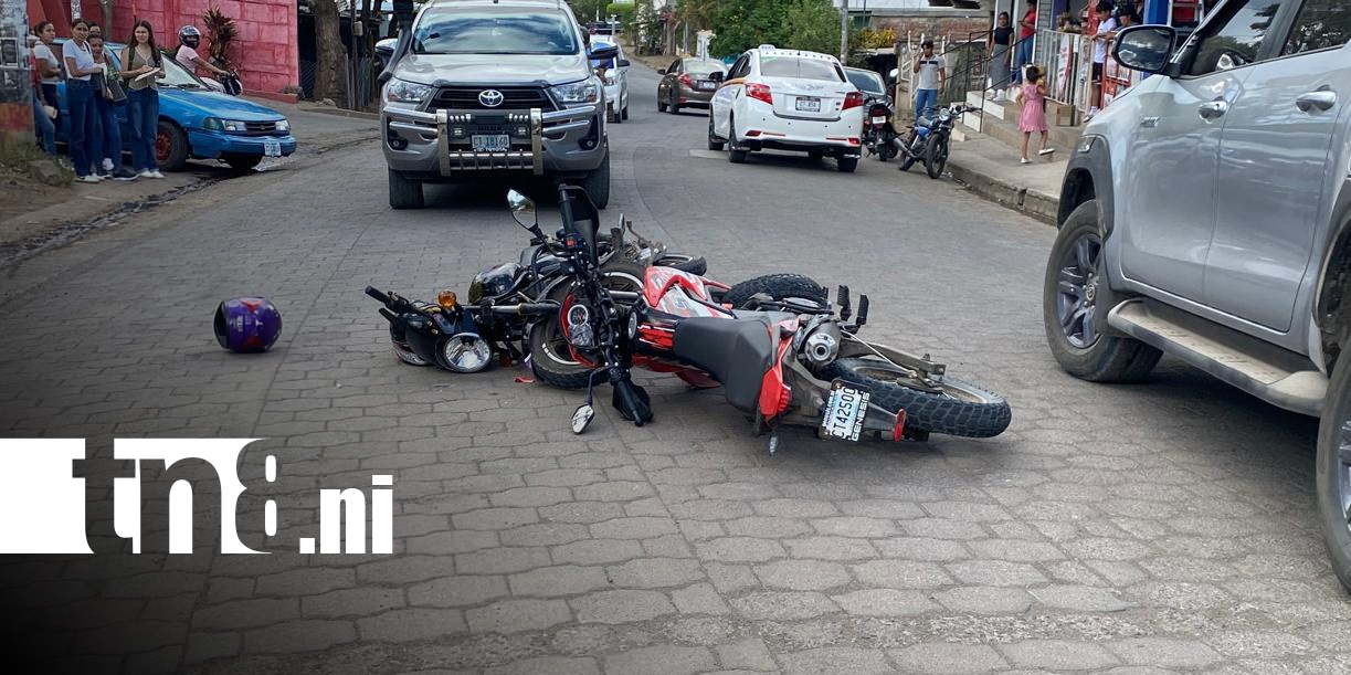 Foto: Accidente entre motocicletas deja heridos en Juigalpa/TN8