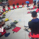 Foto: Formación continua de bomberos en Managua /TN8