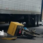 Fuerte accidente en carretera a Masaya deja a motociclista gravemente herido Foto: Accidente en Masaya /TN8