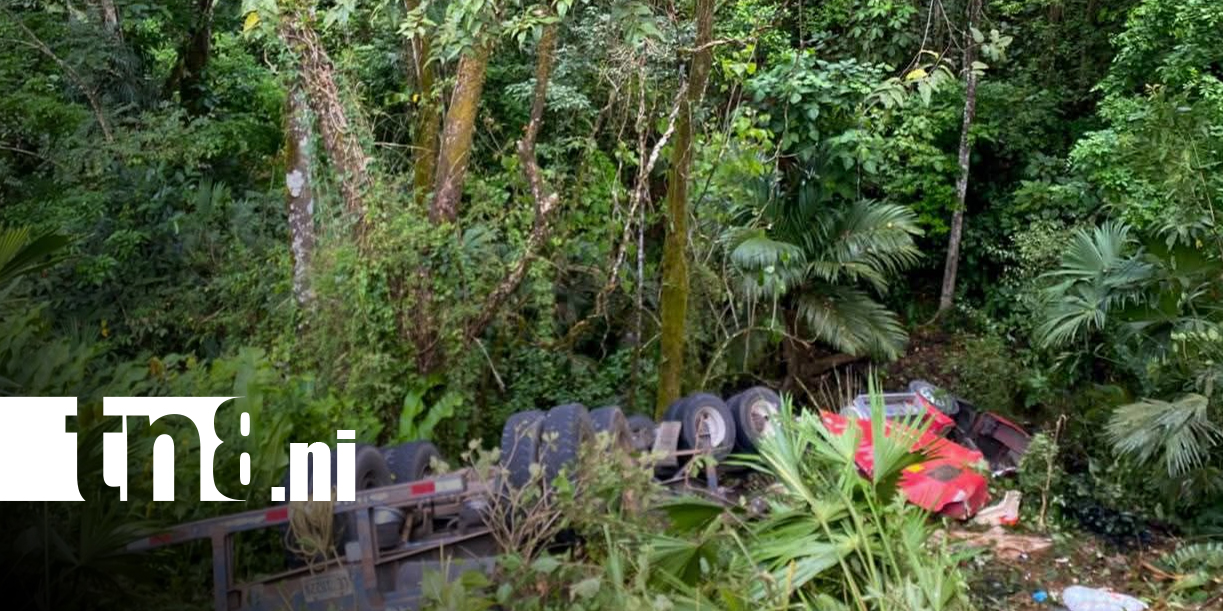 Foto: Falla mecánica provoca accidente en la peligrosa “Bajada de la Muerte” en Chontales/TN8