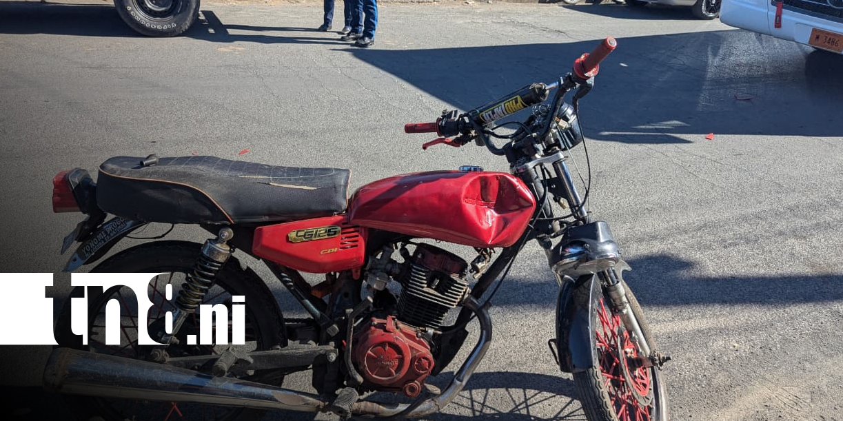 Foto: Motociclista resulta gravemente lesionado tras accidente en Ciudad Sandino/TN8