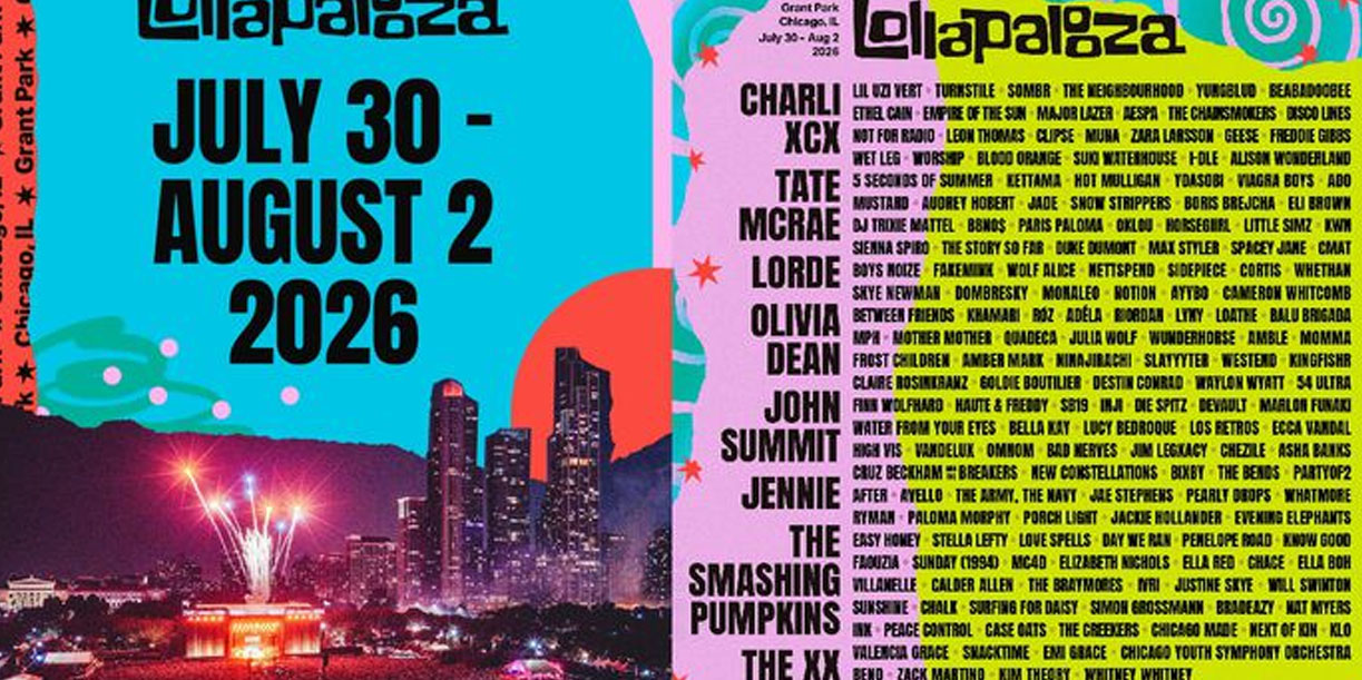 Foto: Lollapalooza 2026 revela su cartel/ Cortesía