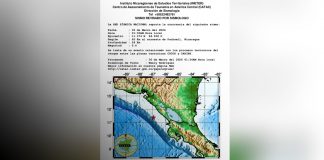 Foto: Sismo de magnitud 5.4 sacude el Pacífico nicaragüense la madrugada de este lunes/Cortesía