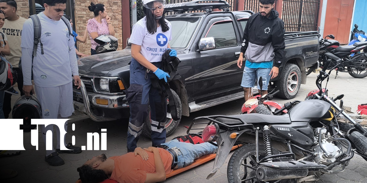 Foto: Accidente de motos deja lesionados en Estelí / TN8