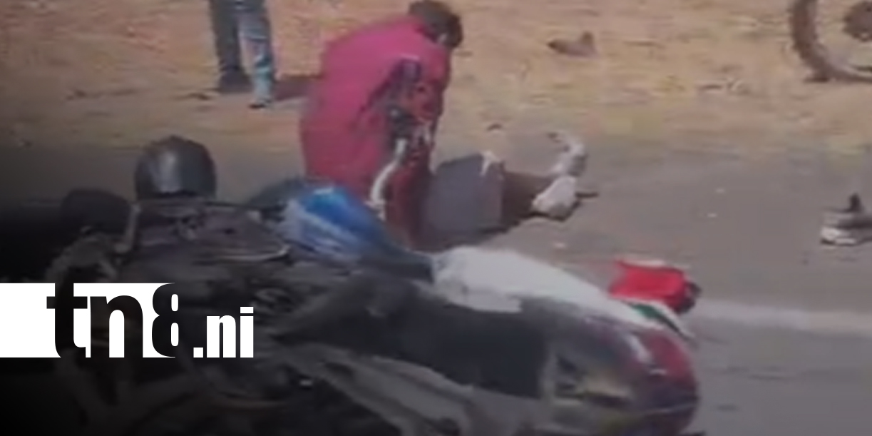 Foto: Motocicletas chocan en carretera vieja a Tipitapa: 4 lesionados/TN8
