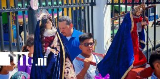 Foto: Familias acompañan viacrucis infantil en Rivas/Cortesía