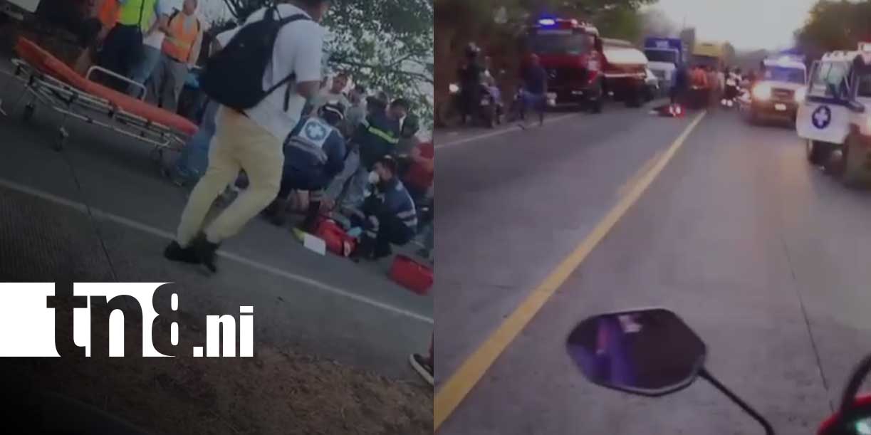 Foto: Dos accidentes dejan motociclistas lesionados en Managua/TN8