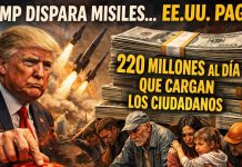 Trump dispara misiles, EE.UU. paga: 220 millones al día que cargan los ciudadanos Foto: La guerra de Washington que paga el pueblo estadounidense /Cortesía