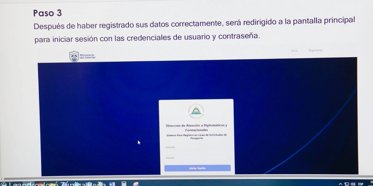 Foto: DGME detalla pasos para solicitud de pasaporte/Cortesía 