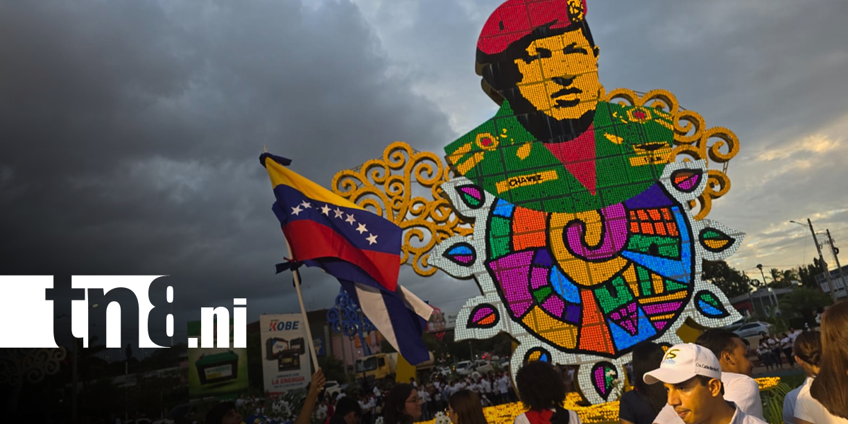 Foto: Chávez: Juventud Sandinista rinde homenaje en Managua/TN8