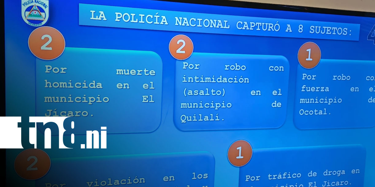Foto: Nueva Segovia: ocho capturados en operativo policial/ TN8