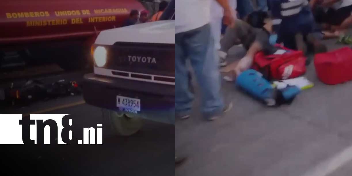 Foto: Dos accidentes dejan motociclistas lesionados en Managua/TN8