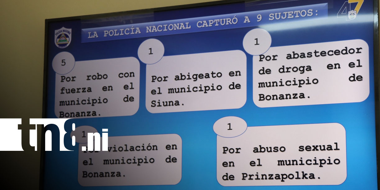 Foto: Policía captura 9 delincuentes en Triángulo Minero/TN8