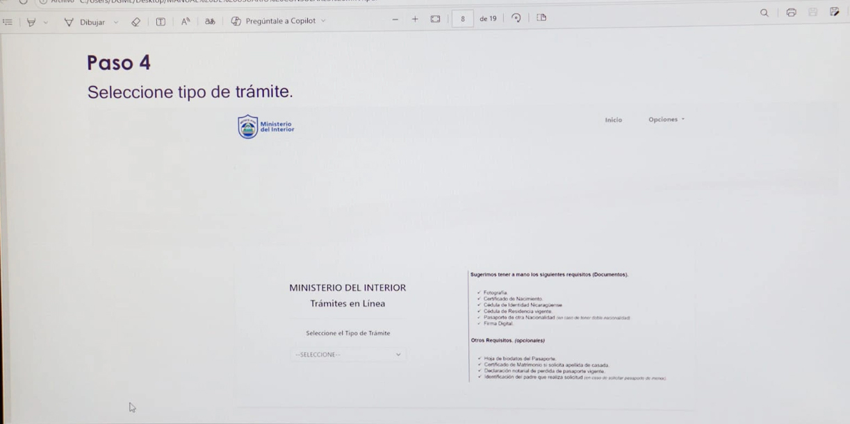 Foto: DGME detalla pasos para solicitud/Cortesía 