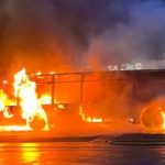 Foto: Incendio devora un autobús en Suiza y deja muertos /Cortesía