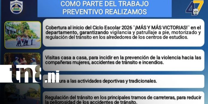 Foto: Masaya: Policía reporta capturas y refuerza seguridad/ TN8