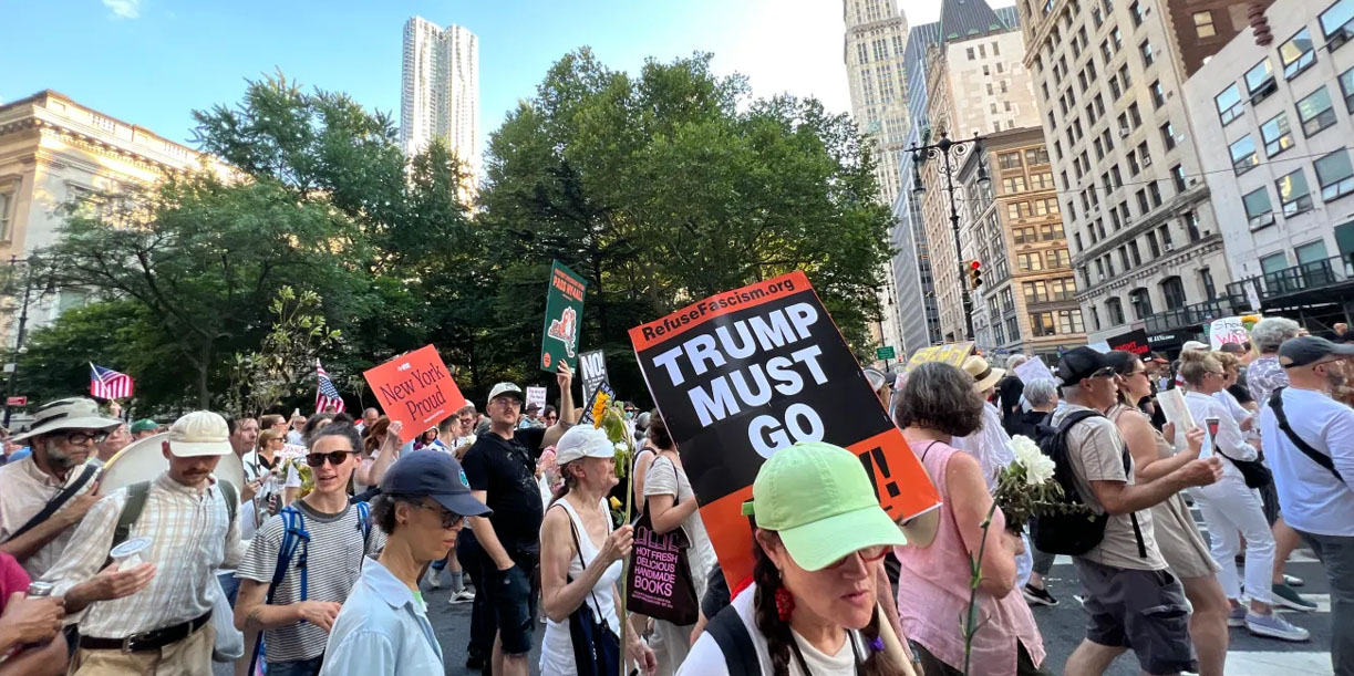 Foto: Miles protestan contra Trump en Nueva York/Cortesía