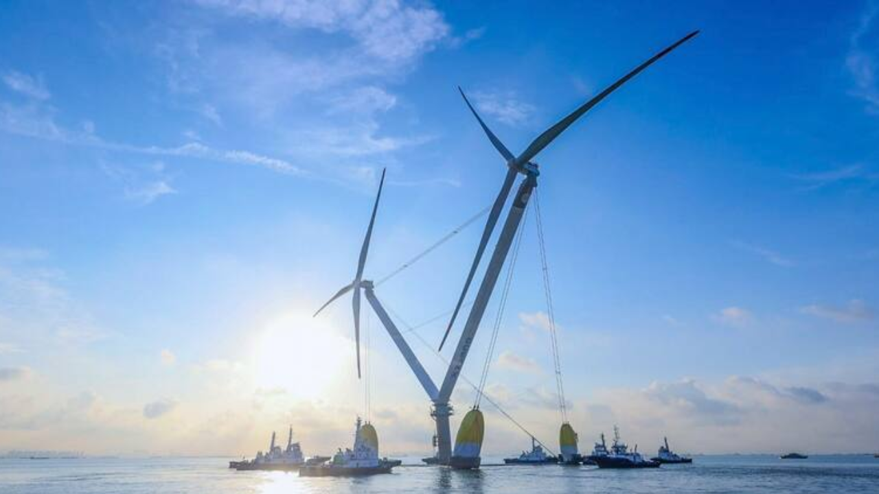 Foto:China pone en marcha la turbina eólica marina/Cortesía