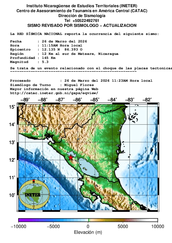 Foto: Sismo en Nicaragua
