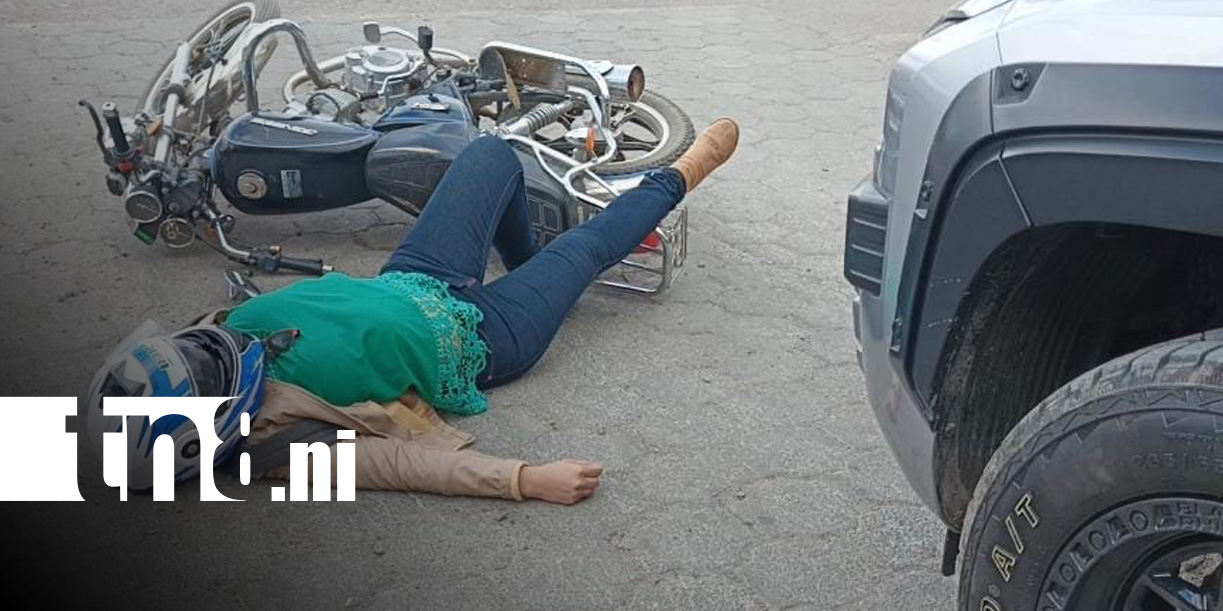 Foto: Accidente con motorizada lesionada en Estelí / TN8
