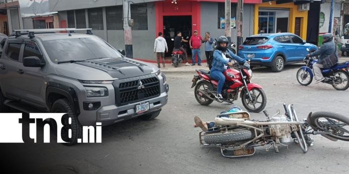 Foto: Accidente con motorizada lesionada en Estelí / TN8