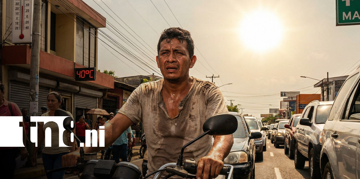 Foto: Fuerte calor en Nicaragua y los peligros a motorizados 