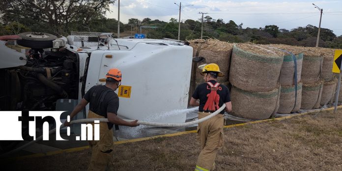 Foto: Vuelco de rastra en Carretera Sur / TN8 Foto: Vuelco de rastra en Carretera Sur / TN8