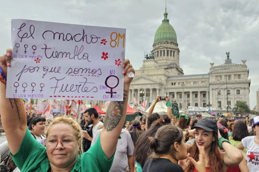 Foto: Argentina vive jornada de movilización feminista/Cortesía