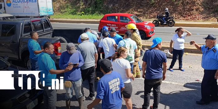 Foto: Accidente con tres lesionados en Diriomo / TN8