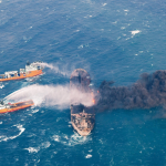 Foto:Submarino estadounidense impacta fragata iraní/Cortesía